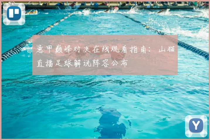 意甲巅峰对决在线观看指南：山猫直播足球解说阵容公布